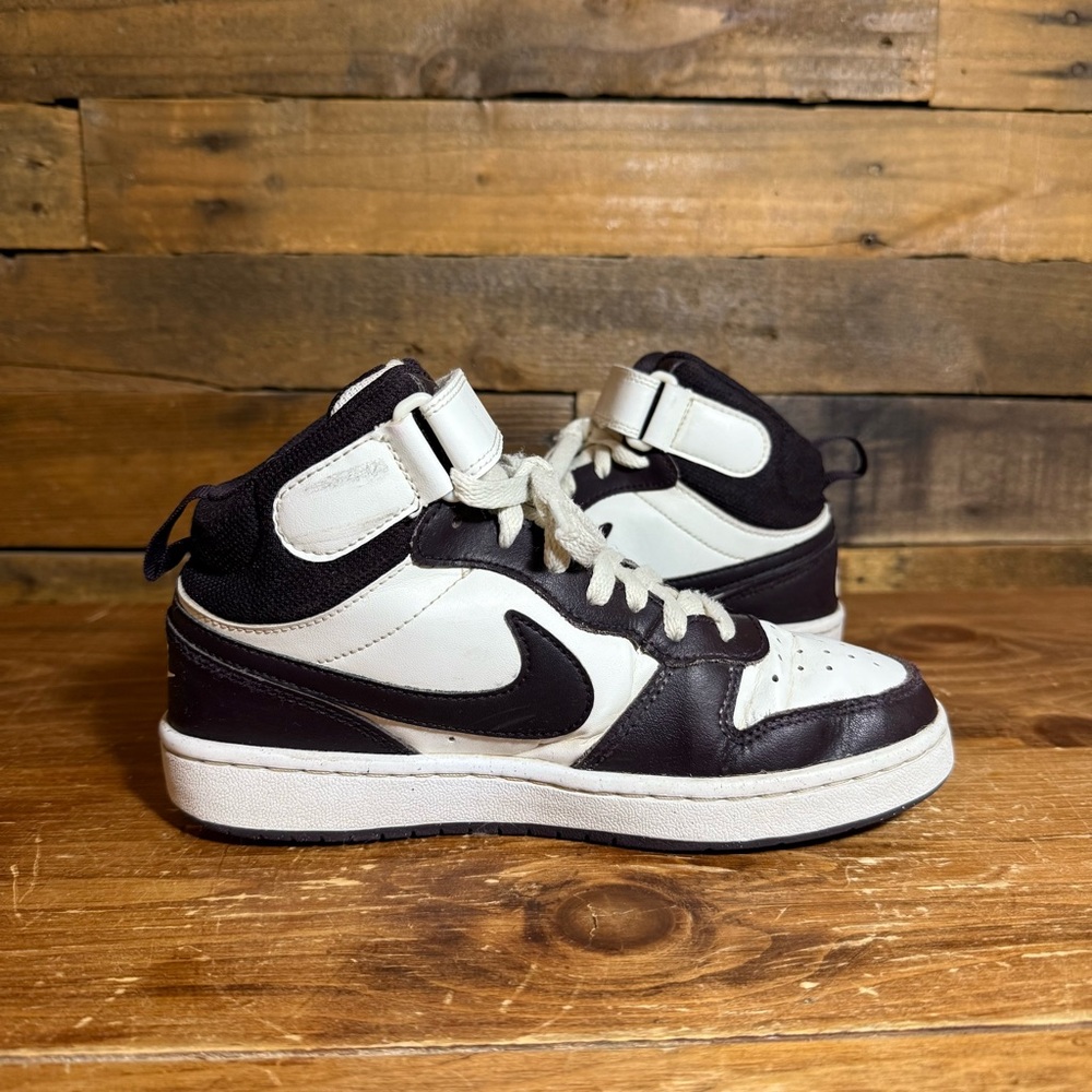 Nike Court Borough Mid 2 Kids Shoes White & Black CD7782-126 Size 3.5Y - Picture 8 of 11